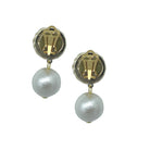 Back view of Grace Single Cotton Pearl Clip-On Earrings_m donohue collection