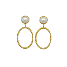 freshwater pearl and gold twist loop earring_m donohue collectiuon