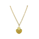 beautiful gold shell pendant necklace_ M Donohue Collection